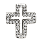 Sterling Silver Reflections Crystals Pav‚ Open Cross Bead