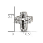 Sterling Silver Reflections Crystals Pav‚ Open Cross Bead