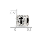 Sterling Silver Reflections Crystals Faith Cross Bead