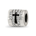 Sterling Silver Reflections Crystals Faith Cross Bead