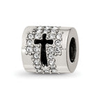 Sterling Silver Reflections Crystals Faith Cross Bead