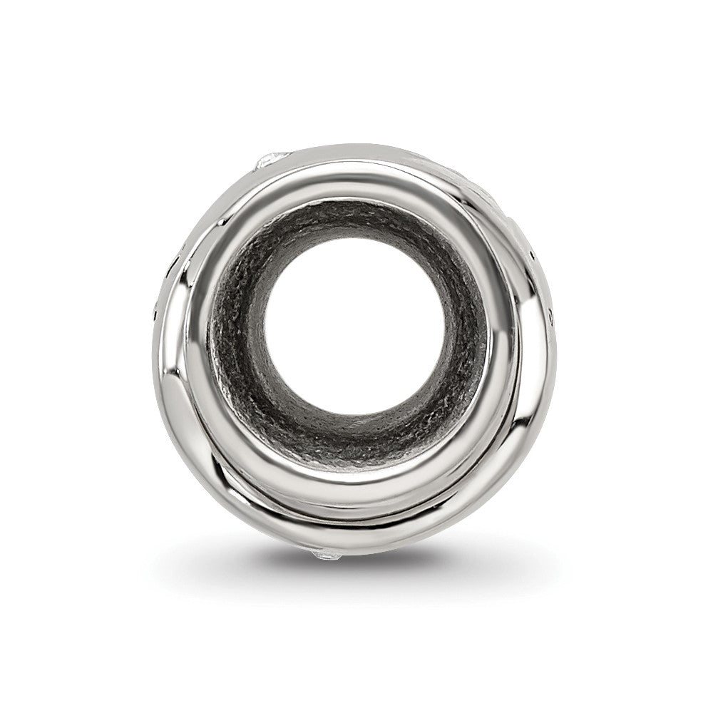 Sterling Silver Reflections Crystals I Love You Spinner Bead