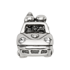 Sterling Silver Reflections Crystals Just Married Car Bead