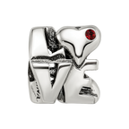 Sterling Silver Reflections Crystal LOVE Bead