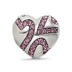 Sterling Silver Reflections Crystal Hearts on Heart Bead