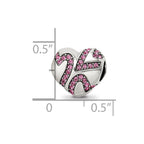 Sterling Silver Reflections Crystal Hearts on Heart Bead