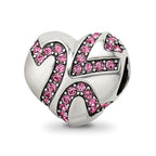 Sterling Silver Reflections Crystal Hearts on Heart Bead