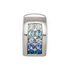 Sterling Silver Reflections Crystal Channel Blues Clip Bead