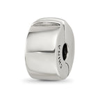 Sterling Silver Reflections Crystal Channel Blues Clip Bead