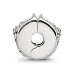 Sterling Silver Reflections Crystal Flower Clip Bead