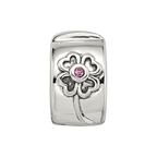 Sterling Silver Reflections Crystal Flower Clip Bead