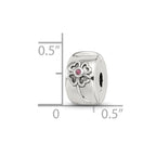 Sterling Silver Reflections Crystal Flower Clip Bead