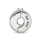 Sterling Silver Reflections Crystal Heart Clip Bead