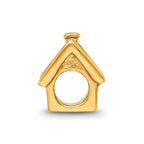 Sterling Silver Gold-plated Reflections House Bead