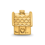 Sterling Silver Gold-plated Reflections House Bead