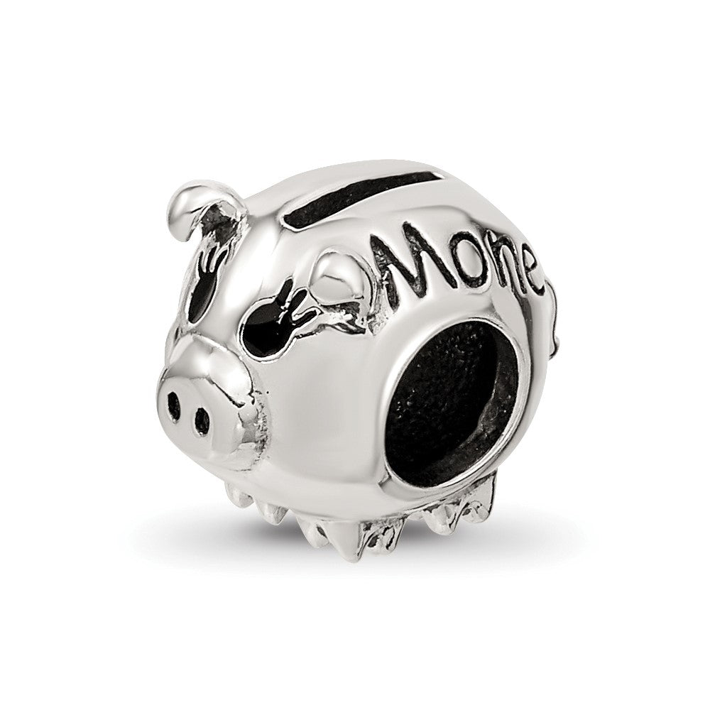 Sterling Silver Reflections Fun Money Piggy Bank Bead