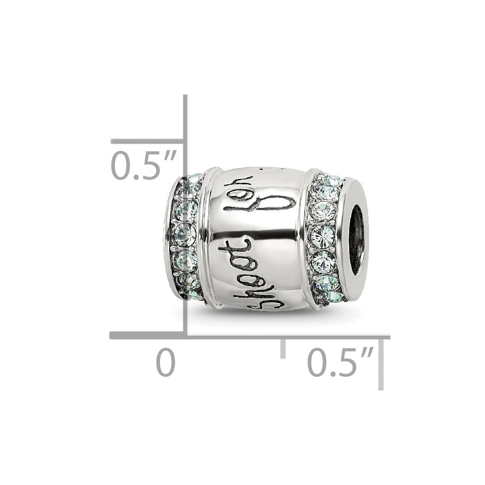 Sterling Silver Reflections Crystal Shoot For The Moon Bead