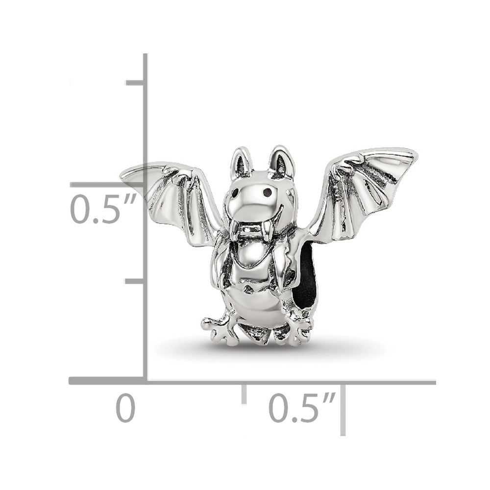 Sterling Silver Reflections Bat Bead