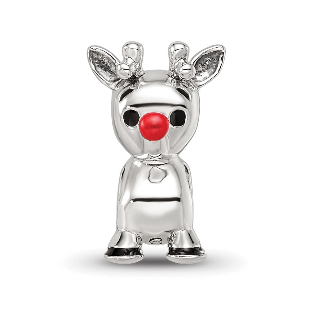 Sterling Silver Reflections Red Enamel Rudolph Bead