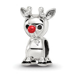 Sterling Silver Reflections Red Enamel Rudolph Bead