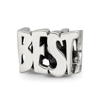 Sterling Silver Reflections Best Mom Two Sided Bead