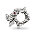 Sterling Silver Reflections Crystal Chinese New Year Dragon Bead