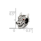 Sterling Silver Reflections Crystal Chinese New Year Dragon Bead