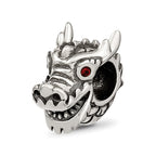 Sterling Silver Reflections Crystal Chinese New Year Dragon Bead