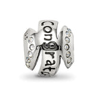 Sterling Silver Reflections Crytal Congratulations Bead