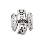 Sterling Silver Reflections Crytal Congratulations Bead