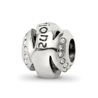 Sterling Silver Reflections Crytal Congratulations Bead