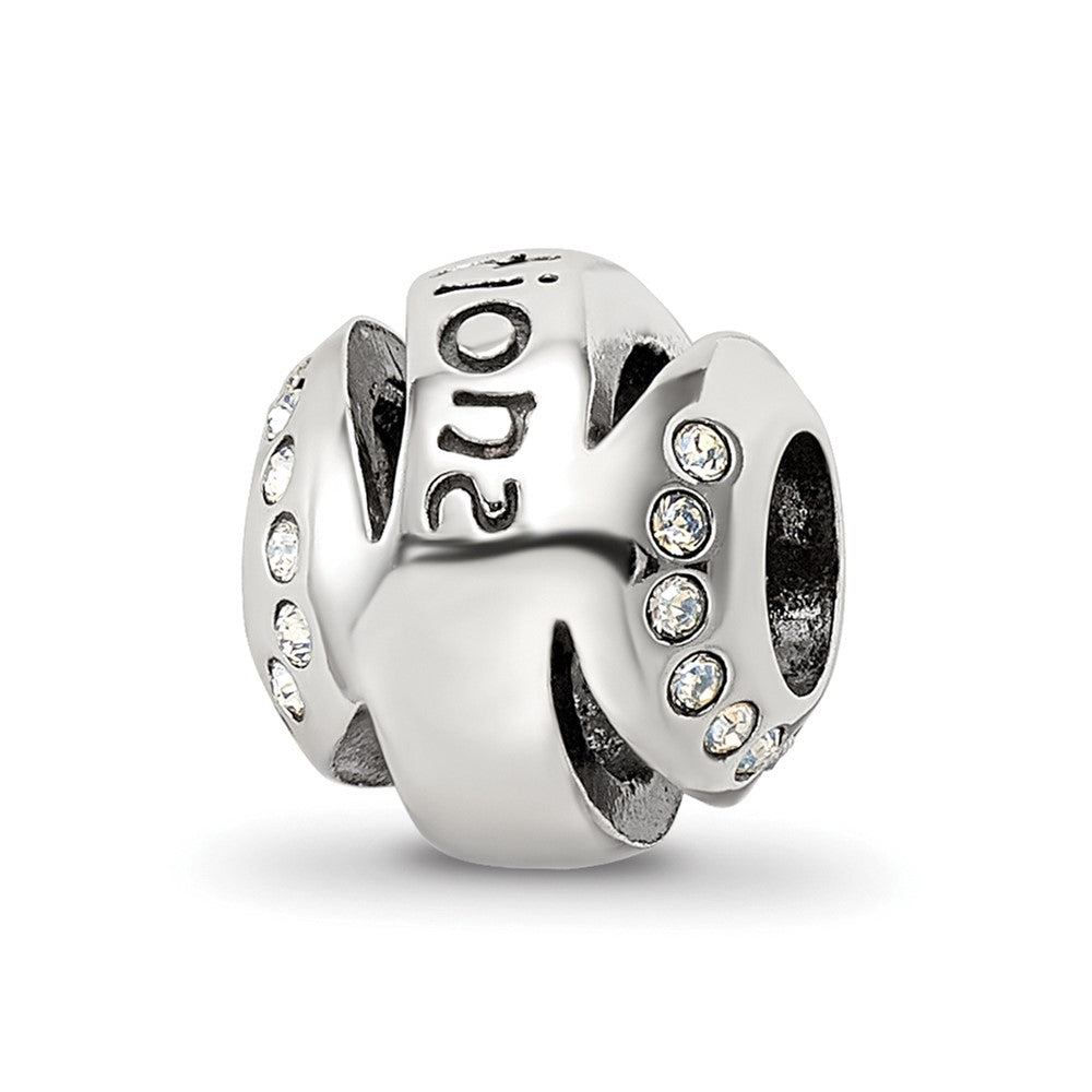 Sterling Silver Reflections Crytal Congratulations Bead