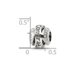 Sterling Silver Reflections Crytal Congratulations Bead