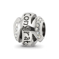 Sterling Silver Reflections Crytal Congratulations Bead