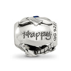 Sterling Silver Reflections Crystals Happy Hanukkah Bead