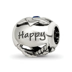 Sterling Silver Reflections Crystals Happy Hanukkah Bead