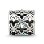Sterling Silver Reflections Moroccan Lattice with crystals Bead