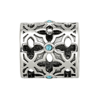 Sterling Silver Reflections Moroccan Lattice with crystals Bead