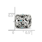 Sterling Silver Reflections Moroccan Lattice with crystals Bead