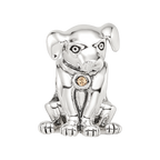 Sterling Silver Reflections Crystal Lab Puppy Bead