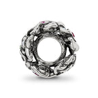 Sterling Silver Reflections Crystals Cherry Blossoms Bead