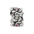 Sterling Silver Reflections Crystals Cherry Blossoms Bead