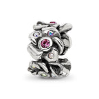 Sterling Silver Reflections Crystals Cherry Blossoms Bead