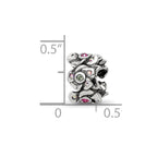 Sterling Silver Reflections Crystals Cherry Blossoms Bead