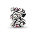 Sterling Silver Reflections Crystals Cherry Blossoms Bead