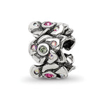 Sterling Silver Reflections Crystals Cherry Blossoms Bead