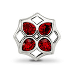 Sterling Silver Reflections Latticewith Crystals Flower Bead