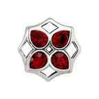 Sterling Silver Reflections Latticewith Crystals Flower Bead