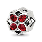 Sterling Silver Reflections Latticewith Crystals Flower Bead