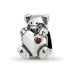 Sterling Silver Reflections Crystals Teddy Bear Bead